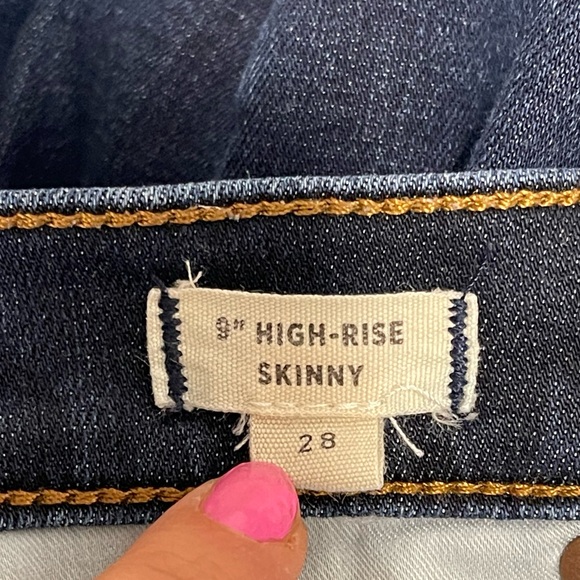 Madewell High Rise Skinny Dark Washed Jeans Size 28 - Picture 5 of 13